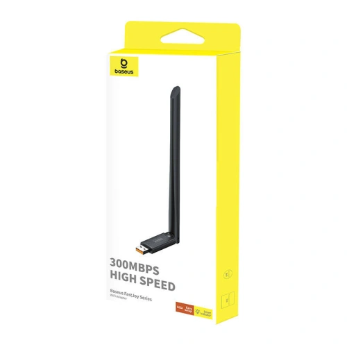 Kup Baseus Adaptor WiFi cu antenă FastJoy 300Mbps negru - BSU4822 - {ean13} - Sklep Home Screen