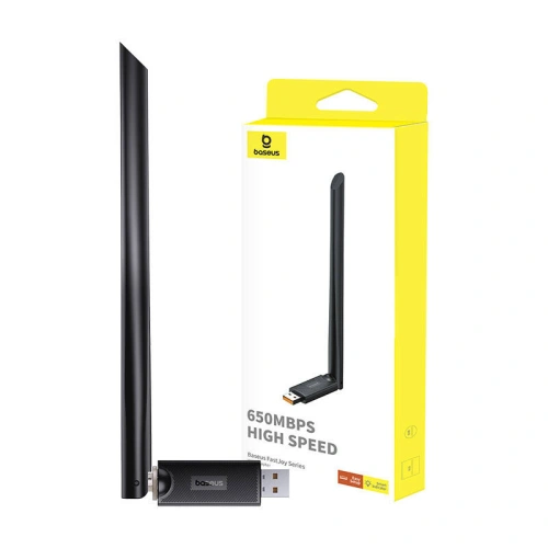 Kup WiFi-Adapter mit Antenne Baseus FastJoy 650Mbps schwarz - BSU4823 - {ean13} - Sklep Home Screen