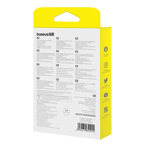 Kup Adapter WiFi Baseus FastJoy 300Mbps czarny - BSU4824 - {ean13} - Sklep Home Screen
