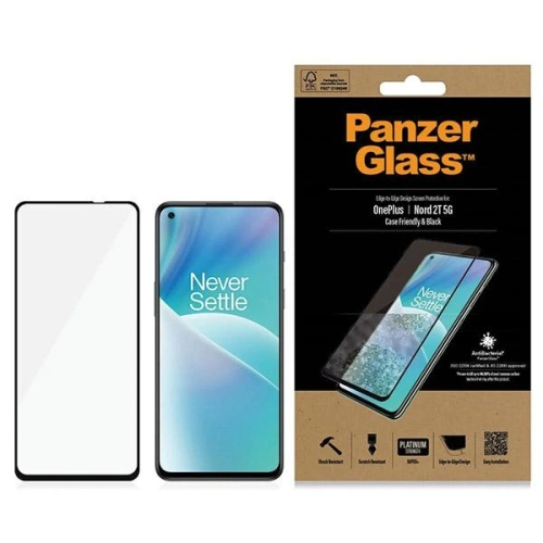 Kup PanzerGlass OnePlus Sticlă temperată E2E Regular Nord 2T 5G Caz Friendly negru - PZG559 - {ean13} - Sklep Home Screen
