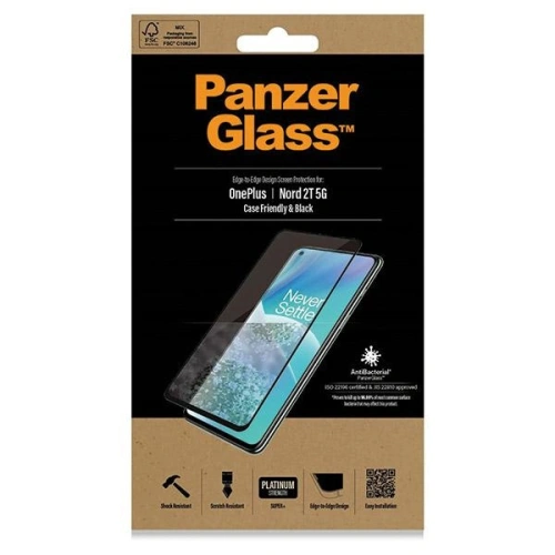 Kup PanzerGlass OnePlus Sticlă temperată E2E Regular Nord 2T 5G Caz Friendly negru - PZG559 - {ean13} - Sklep Home Screen