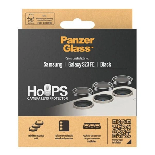 Kup PanzerGlass Samsung Lentile de cameră din sticlă Hoops Camera Galaxy S23 FE negru - PZG561 - {ean13} - Sklep Home Screen