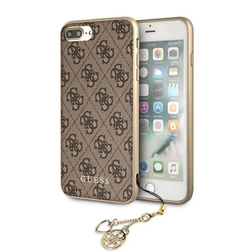 Kup Etui Guess GUHCI8LGF4GBR Apple iPhone 7/8 Plus brown/brązowy hard case 4G Charms Collection - GUE114BR - {ean13} - Sklep Home Screen