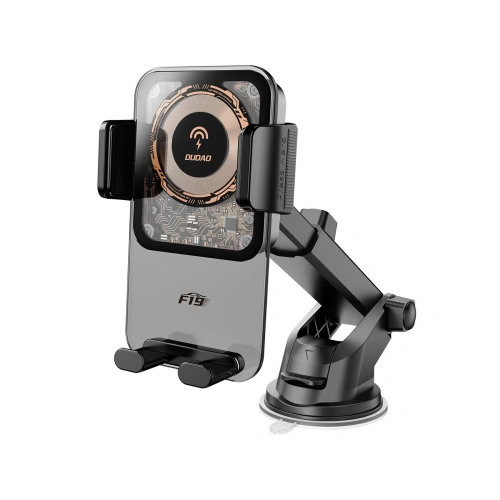 Kup Auto-Halterung mit 15W induktiver Ladestation für das Armaturenbrett / Lüftungsgitter Dudao F19 schwarz - DDA318 - {ean13} - Sklep Home Screen