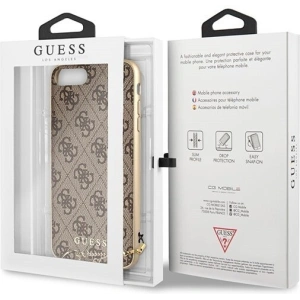 Kup Etui Guess GUHCI8LGF4GBR Apple iPhone 7/8 Plus brown/brązowy hard case 4G Charms Collection - GUE114BR - {ean13} - Sklep Home Screen