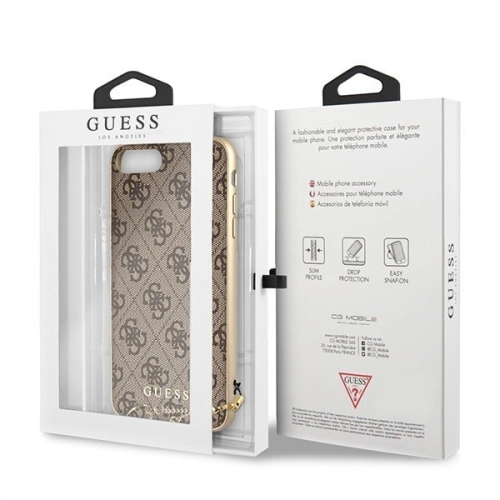 Kup Etui Guess GUHCI8LGF4GBR Apple iPhone 7/8 Plus hnědý/hnědý tvrdý obal 4G Charms Collection - GUE114BR - {ean13} - Sklep Home Screen