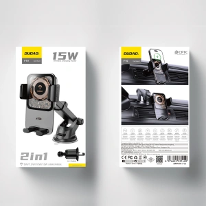Kup Dudao Suport auto cu încărcător inductiv 15W pentru cabină / grilă F19 negru - DDA318 - {ean13} - Sklep Home Screen