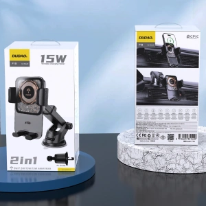 Kup Dudao Suport auto cu încărcător inductiv 15W pentru cabină / grilă F19 negru - DDA318 - {ean13} - Sklep Home Screen