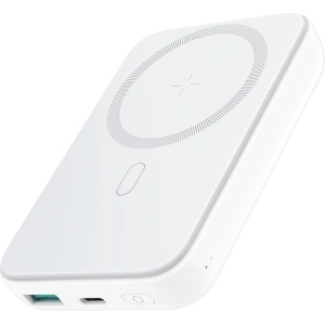 Powerbank bezprzewodowy Joyroom JR-W020 20W Mini 10000mAh White + kabel USB-A / USB-C 0.25m White