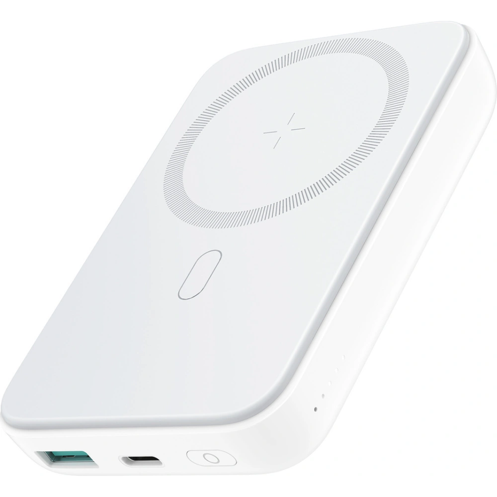 Powerbank bezprzewodowy Joyroom JR-W020 20W Mini 10000mAh White + kabel USB-A / USB-C 0.25m White