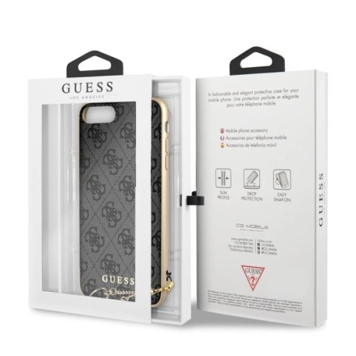 Kup Etui Guess GUHCI8LGF4GGR Apple iPhone 7/8 Plus grey/szary hard case 4G Charms Collection - GUE115GRY - {ean13} - Sklep Home Screen