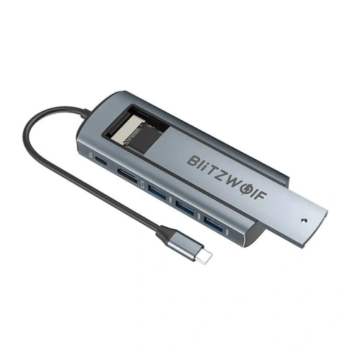Kup Adapter 6w1 Blitzwolf BW-Neo TH13 Hub USB-C / 3xUSB-A 3.0, 1xUSB-C PD, 1xHD DisplayPort, 1xM.2 SATA M Schlüssel - BLZ585 - {ean13} - Sklep Home Screen