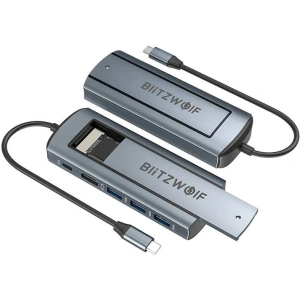 Kup Adaptor 6 în 1 Blitzwolf BW-Neo TH13 hub USB-C / 3xUSB-A 3.0, 1xUSB-C PD, 1xHD DisplayPort, 1xM.2 SATA cheie M - BLZ585 - {ean13} - Sklep Home Screen