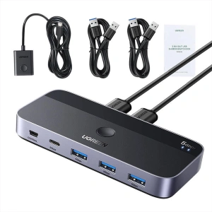 Kup UGREEN CM662 Switch 2xUSB-A / 3xUSB-A, 1xUSB-C, 1xMini USB schwarz - UGR1797 - {ean13} - Sklep Home Screen