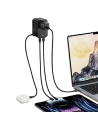 Kup Reiseadapter USAMS T62 Universelles Reise-Ladegerät US/AU/EU/UK 1xUSB, 2xUSB-C 65W schwarz/black - USA1021 - {ean13} - Sklep Home Screen