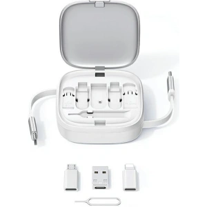 USAMS US-SJ650 3in1 cable MicroUSB / USB-C / Lightning 60W purple