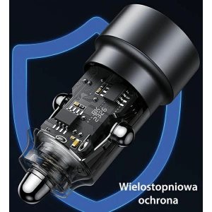 Kup Ładowarka samochodowa USAMS C39 USB-A, USB-C 60W fioletowy/purple - USA1026 - {ean13} - Sklep Home Screen