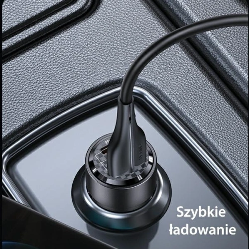 Kup Ładowarka samochodowa USAMS C39 USB-A, USB-C 60W fioletowy/purple - USA1026 - {ean13} - Sklep Home Screen