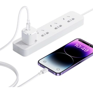 Kup USAMS US-CC183 USB-C 20W PD3.0 încărcător de rețea + US-SJ610 cablu USB-C / Lightning alb/alb - USA1027 - {ean13} - Sklep Home Screen
