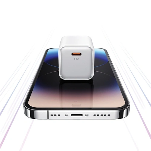 Kup USAMS US-CC186 USB-C 30W PD3.0 încărcător de rețea + US-SJ610 cablu USB-C / Lightning alb/alb - USA1028 - {ean13} - Sklep Home Screen