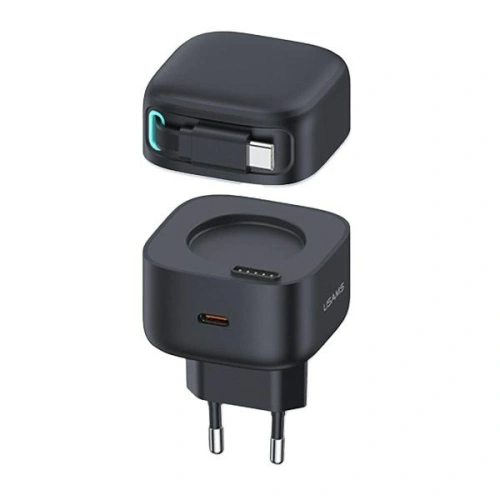 Kup USAMS US-CC202 Netzladegerät USB-C + USB-C PD QC 35W Kabel schwarz - USA1032 - {ean13} - Sklep Home Screen