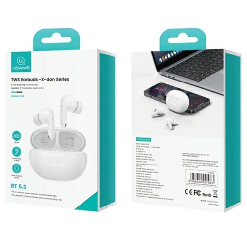 Kup USAMS X-don sorozat vezeték nélküli fülhallgató, dupla mikrofonos ENC, TWS Bluetooth 5.3 lila/purple - USA1037 - {ean13} - Sklep Home Screen