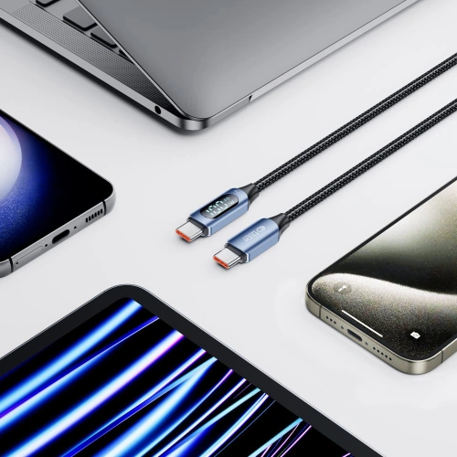 Kup Kábel Tech-Protect Ultraboost LED USB-C / USB-C PD 100W 5A 200cm Kék - THP2585 - {ean13} - Sklep Home Screen