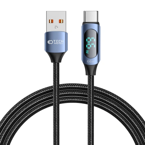Kup Kabel Tech-Protect Ultraboost LED USB-A / USB-C 66W / 6A 200cm Modrý - THP2586 - {ean13} - Sklep Home Screen