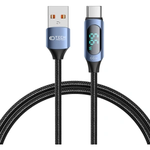 Tech-Protect Cablu Ultraboost LED USB-A / USB-C 66W 6A 100cm Albastru