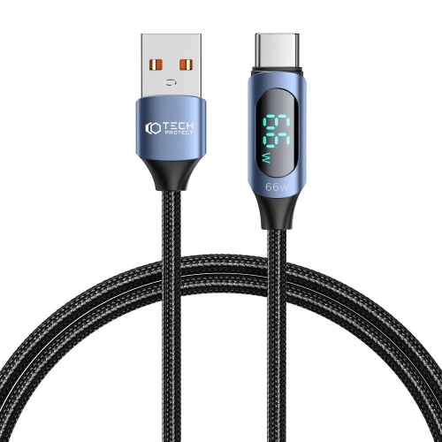 Kup Kabel Tech-Protect Ultraboost LED USB-A / USB-C 66W 6A 100cm Modrý - THP2587 - {ean13} - Sklep Home Screen