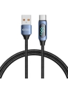 Kabel Tech-Protect Ultraboost LED USB-A / USB-C 66W 6A 100cm Modrý