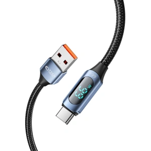 Kabel Tech-Protect Ultraboost LED USB-A / USB-C 66W 6A 100cm Blue