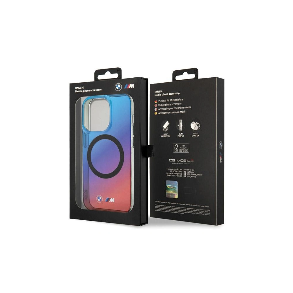 Etui BMW BMHMP15LHTTG Apple iPhone 15 Pro hardcase M Gradient MagSafe czerwono-niebieski/red blue