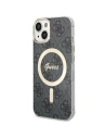 Guess Apple Carcasă GUHMP15MH4STK iPhone 15 Plus / 14 Plus hardcase 4G MagSafe negru/negru