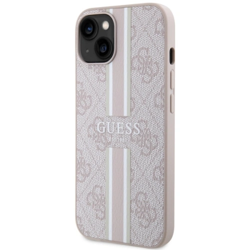 Buy Guess GUHMP15SP4RPSP Apple iPhone 15 / 14 / 13 hardcase 4G Printed Stripes MagSafe pink - GUE3137 - {ean13} - Home Screen Store Europe