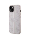 Buy Guess GUHMP15SP4RPSP Apple iPhone 15 / 14 / 13 hardcase 4G Printed Stripes MagSafe pink - GUE3137 - {ean13} - Home Screen Store Europe