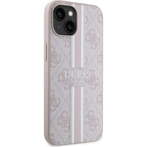 Buy Guess GUHMP15SP4RPSP Apple iPhone 15 / 14 / 13 hardcase 4G Printed Stripes MagSafe pink - GUE3137 - {ean13} - Home Screen Store Europe
