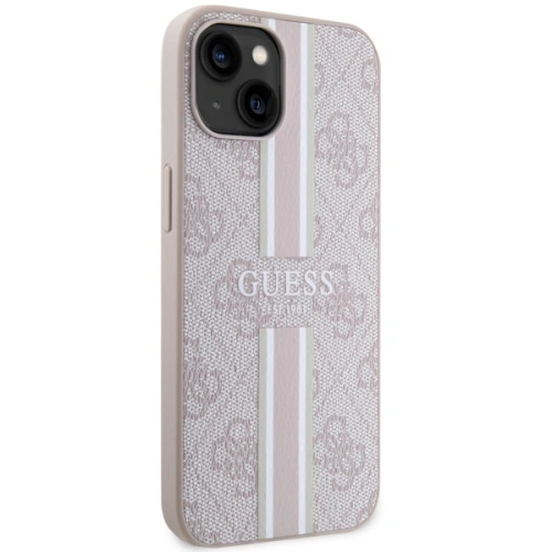 Buy Guess GUHMP15SP4RPSP Apple iPhone 15 / 14 / 13 hardcase 4G Printed Stripes MagSafe pink - GUE3137 - {ean13} - Home Screen Store Europe