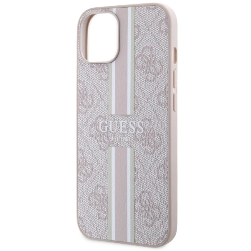 Buy Guess GUHMP15SP4RPSP Apple iPhone 15 / 14 / 13 hardcase 4G Printed Stripes MagSafe pink - GUE3137 - {ean13} - Home Screen Store Europe