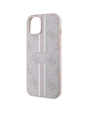 Buy Guess GUHMP15SP4RPSP Apple iPhone 15 / 14 / 13 hardcase 4G Printed Stripes MagSafe pink - GUE3137 - {ean13} - Home Screen Store Europe