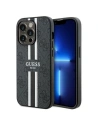 Case Guess GUHMP15XP4RPSK Apple iPhone 15 Pro Max Hardcase 4G Printed Stripes MagSafe schwarz/black