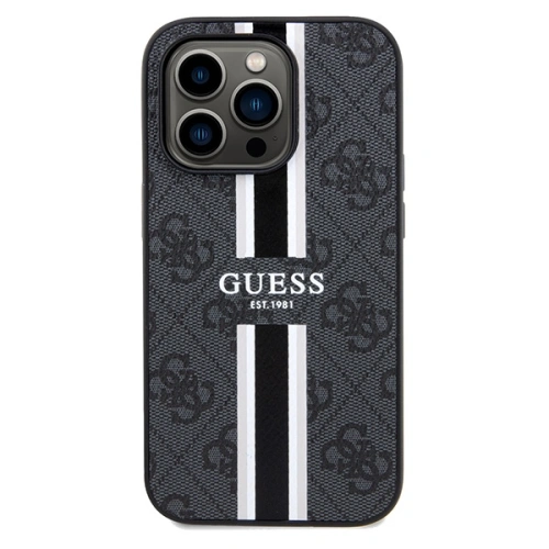 Kup Etui Guess GUHMP15XP4RPSK Apple iPhone 15 Pro Max hardcase 4G Tisknuté pruhy MagSafe černý/black - GUE3138 - {ean13} - Sklep Home Screen