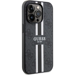 Kup Case Guess GUHMP15XP4RPSK Apple iPhone 15 Pro Max Hardcase 4G Printed Stripes MagSafe schwarz/black - GUE3138 - {ean13} - Sklep Home Screen
