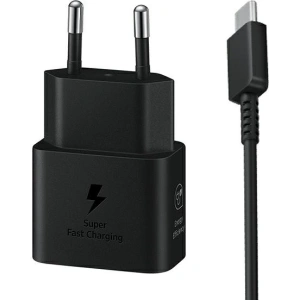 Kup Samsung Încărcător EP-T2510XB 25W încărcare rapidă + cablu USB-C / USB-C negru/negru - SMG1010 - {ean13} - Sklep Home Screen
