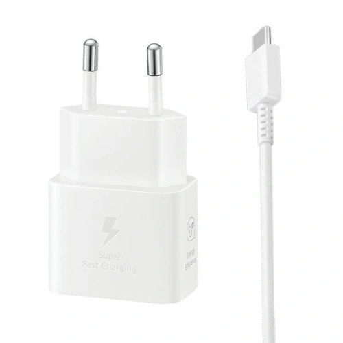 Kup Nabíječka Samsung EP-T2510XW 25W Fast Charge + kabel USB-C / USB-C bílý/white - SMG1011 - {ean13} - Sklep Home Screen