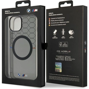 Kup Case BMW BMHMP15SHGPK Apple iPhone 15 / 14 / 13 Muster MagSafe grau/grey - BMW593 - {ean13} - Sklep Home Screen