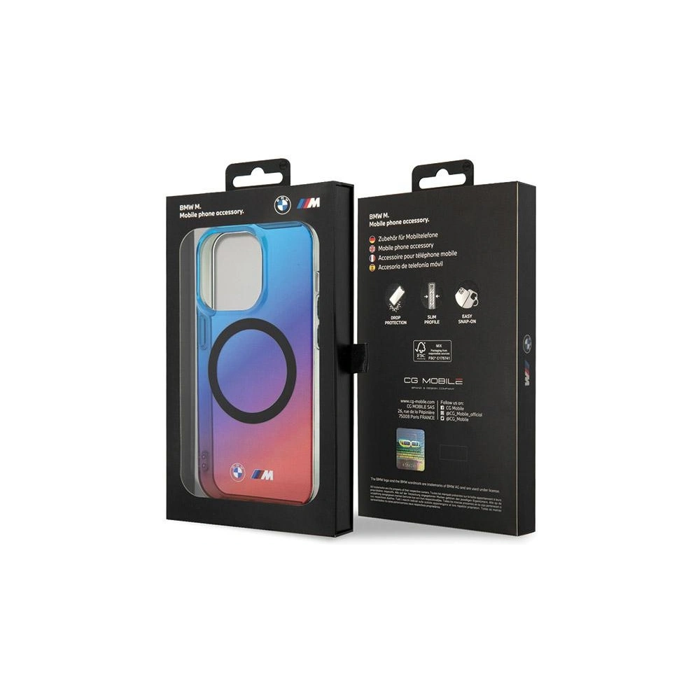 Etui BMW BMHMP15XHTTG Apple iPhone 15 Pro Max hardcase M Gradient MagSafe czerwono-niebieski/red blue