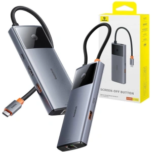 Kup Adapter 6w1 Baseus Metal Gleam 2 Series Hub USB-C / 2xUSB-A 3.0, USB-C, USB-C PD, HDMI, Ethernet RJ45 - BSU4826 - {ean13} - Sklep Home Screen