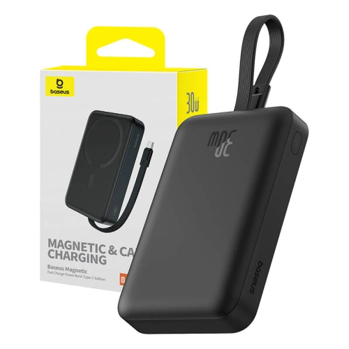 Kup Mágneses powerbank Baseus Magnetic Mini 10000mAh 30W MagSafe fekete - BSU4827 - {ean13} - Sklep Home Screen