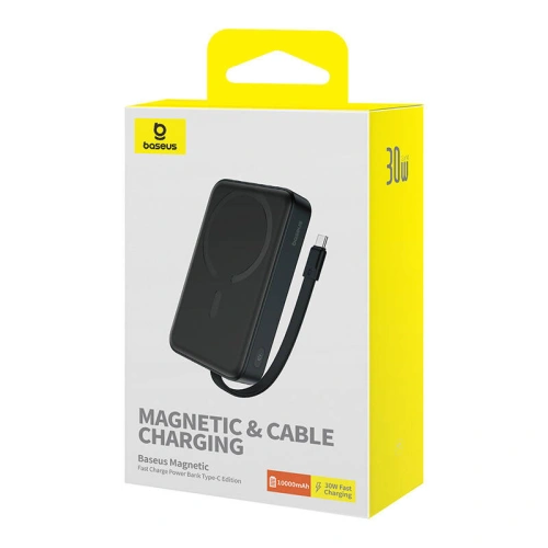 Buy Baseus Magnetic Mini powerbank 10000mAh 30W MagSafe black - BSU4827 - {ean13} - Home Screen Store Europe